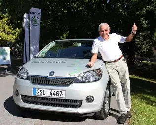 Gerhard Plattner and his Skoda Citigo CNG