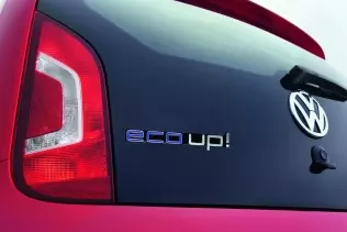 Volkswagen eco up! - the badge in close-up