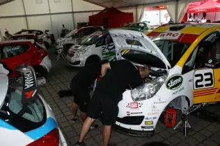 BRC Racing Team's technicians at work
