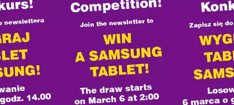 Join the newsletter and win a tablet!