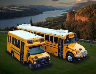 Autogas-powered Blue Bird school buses