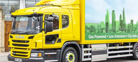 DHL's gas-powered Scania at Clean Cities