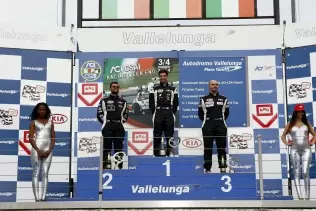 Green Hybrid Cup 2014 Vallelunga - medal awarding ceremony after race 2