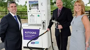 Tokheim Q510 LPG pump with screen at a fuel station