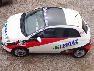 Fiat 500 1,3 Multijet in Elpigaz livery
