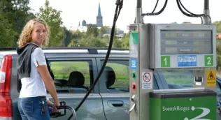 A Swedish CNG station offering biogas