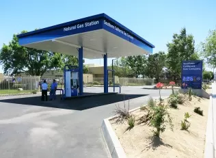 A natural gas station in California