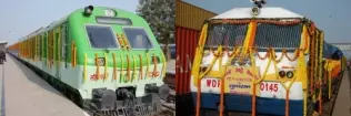 The first two diesel/CNG trains in India