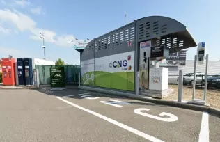 CNG station in Belgium