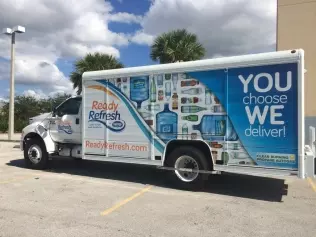 Nestlé Waters' LPG-powered delivery truck
