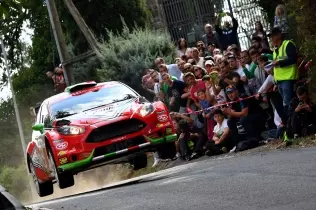 Giandomenico Basso and Lorenzo Granai at the 2016 Rally di Roma Capitale