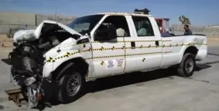 A CNG-powered truck crash-tested by Landi Renzo USA