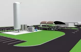 A digital model of Hungary's first LNG station