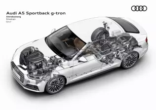 Audi A5 Sportback g-tron X-ray view