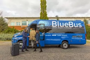 Blue Bus Innovations' vehicles will operate between Luton airport and central London