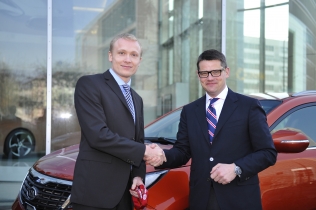 The hallmark vehicle - a Kia Sportage - has been delivered with proper honours