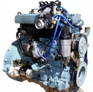 A Mercedes diesel engine converted to run on CNG with an Omnitek system