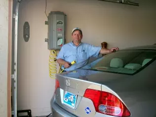 CNG refueling in a garage