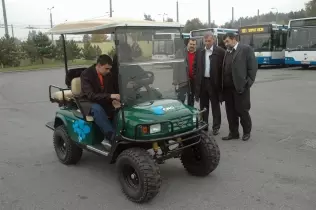 A methane-powered golf cart by Vitkovice Milmet