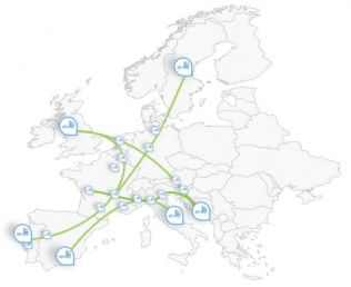 Map of LNG Blue Corridors across Europe