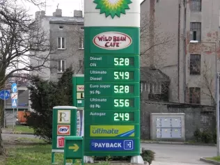 Modern day fuel retail prices