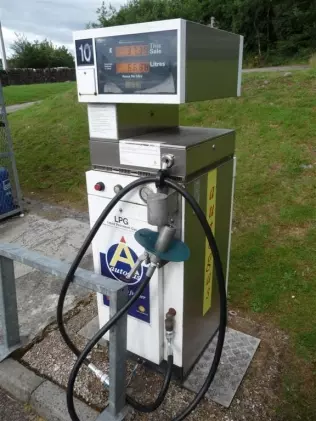 LPG dispenser at a station in Scotland