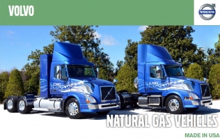 Gas-powered Volvo VNL truck tractors