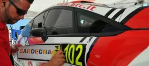 Giandomenico Basso and BRC in Rally Italy