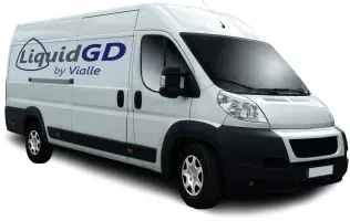 A van featuring the LiquidGD by Vialle system