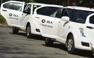 Ola Cabs taxis waiting for customers