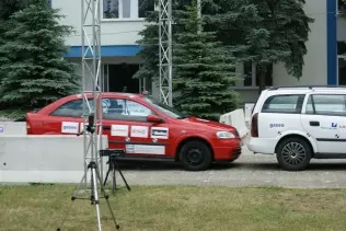 Autogas-powered car crash test