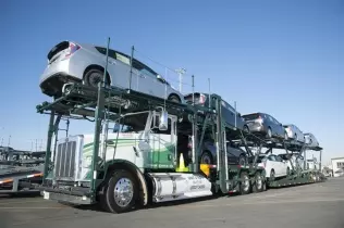 Toyota Transport's CNG car hauler truck