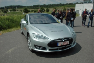 An autonomous Tesla Model S