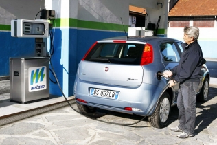 CNG refueling at a station in Italy