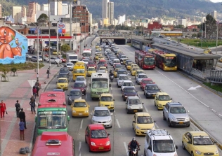 Traffic in a Colombian city