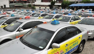 A fleet of Korean LPG-powered taxis